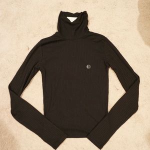 Aeropostale Black Ribbed Turtleneck Shirt